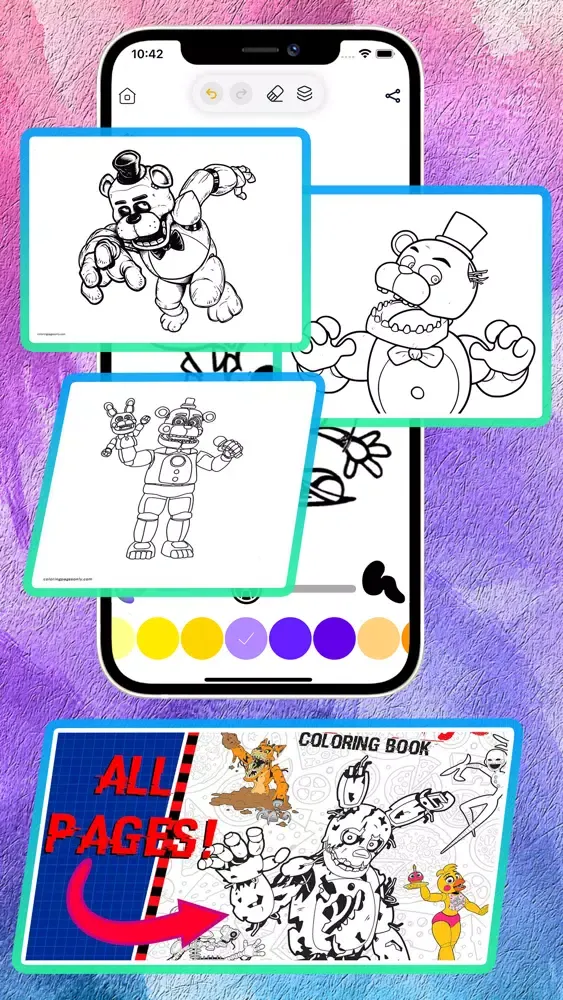 Capturas de tela do Poppy Mod Coloring Book