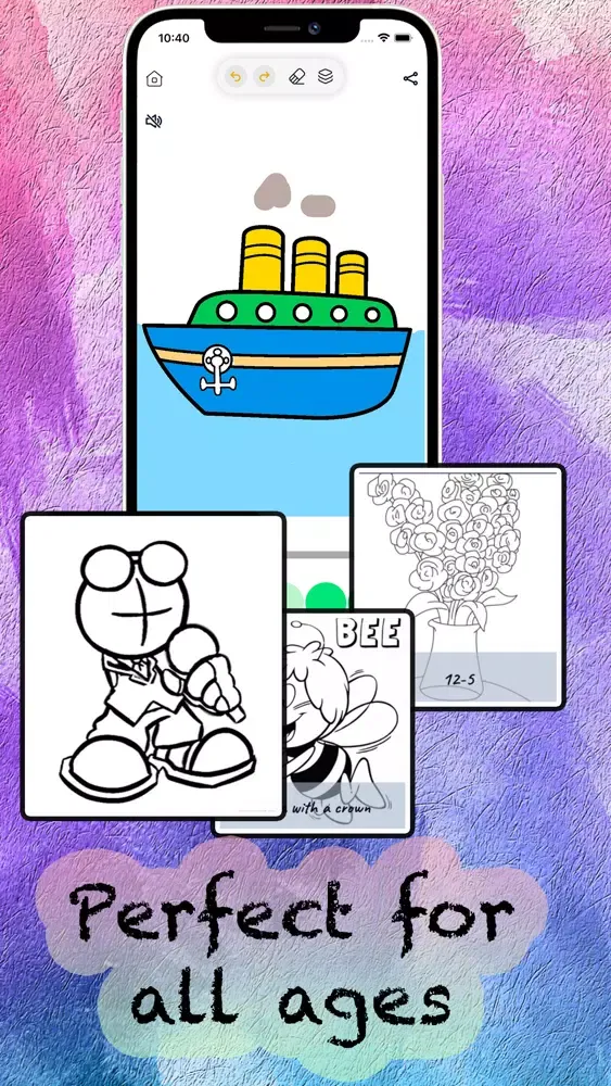 Capturas de tela do Poppy Mod Coloring Book