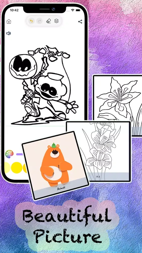 Capturas de tela do Poppy Mod Coloring Book