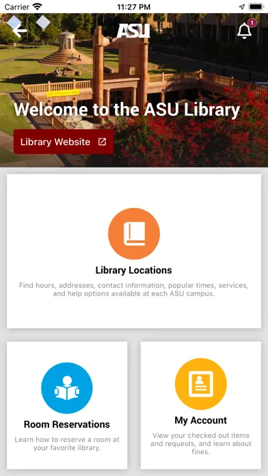 Tangkapan skrin Arizona State University