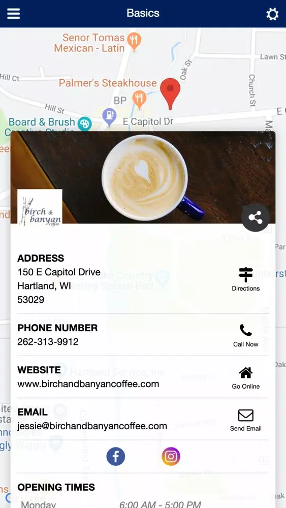 Captures d'écran de Birch & Banyan Coffee App