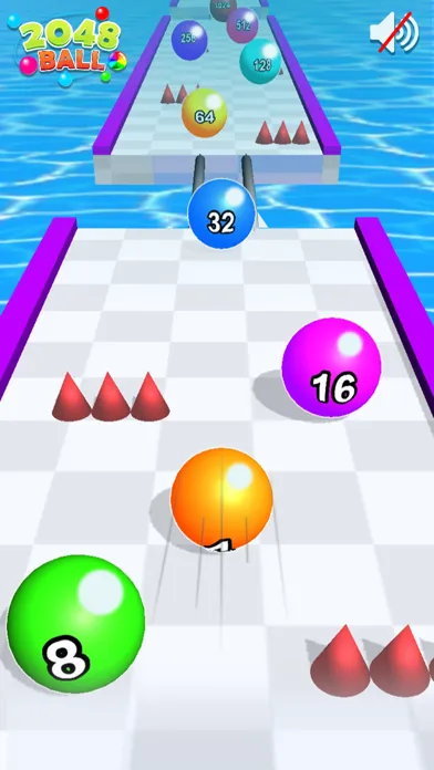 Screenshot di 2048 Balls - Color Ball Run
