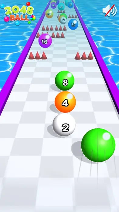 Screenshot di 2048 Balls - Color Ball Run