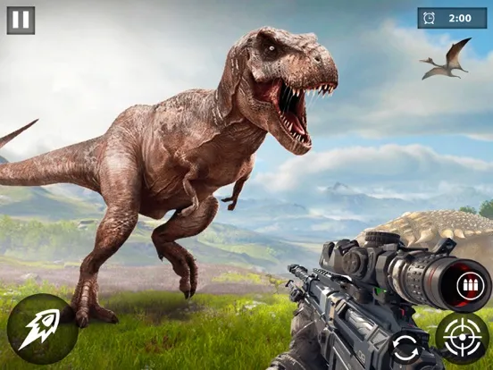Tangkapan skrin Jurassic Dinosaur Hunting Game iPad 