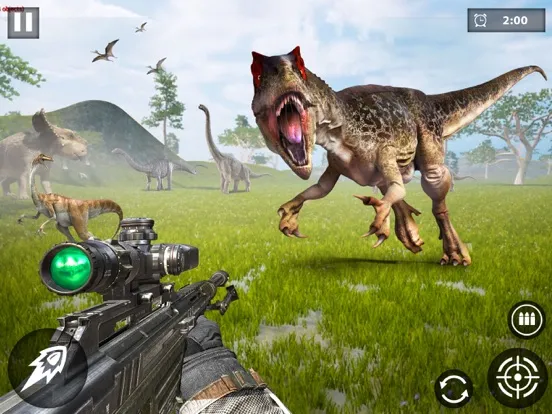 Tangkapan skrin Jurassic Dinosaur Hunting Game iPad 