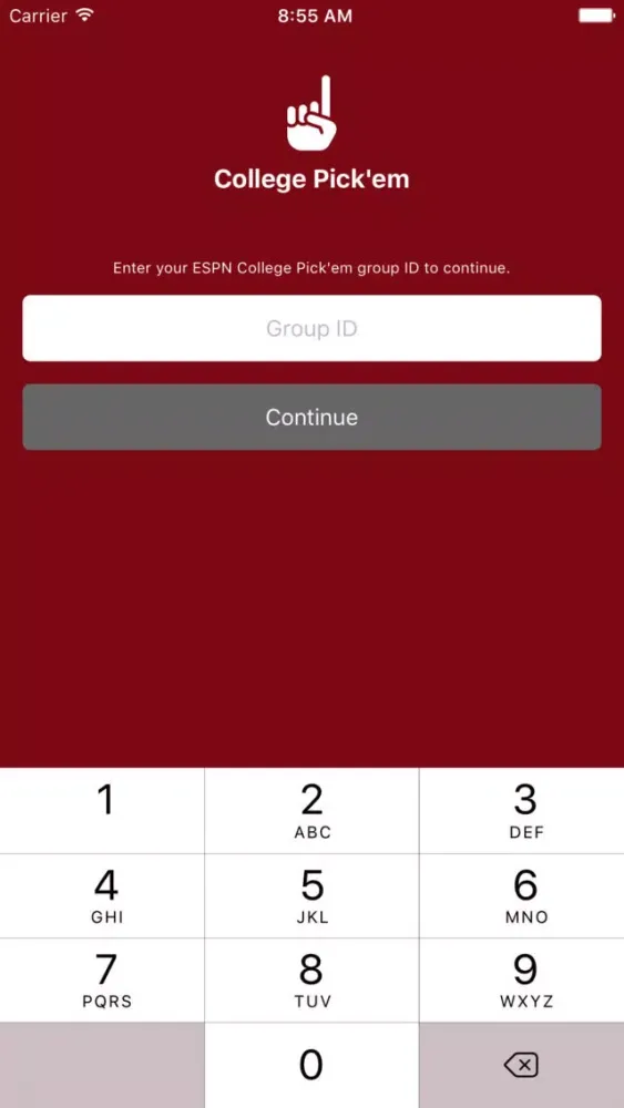 ภาพหน้าจอของ CAPS College Football Pick 'em