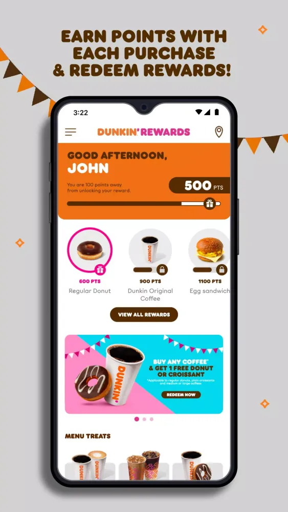 Dunkin’应用截图