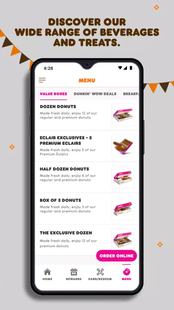 Dunkin’应用截图