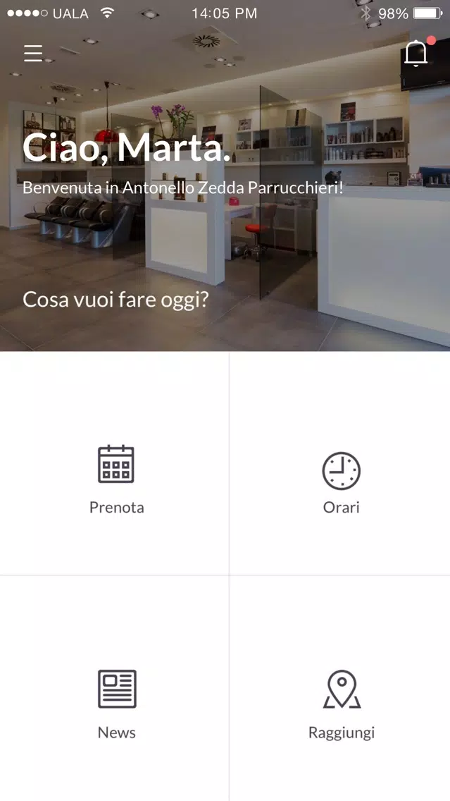 Tangkapan skrin Antonello Zedda Parrucchieri