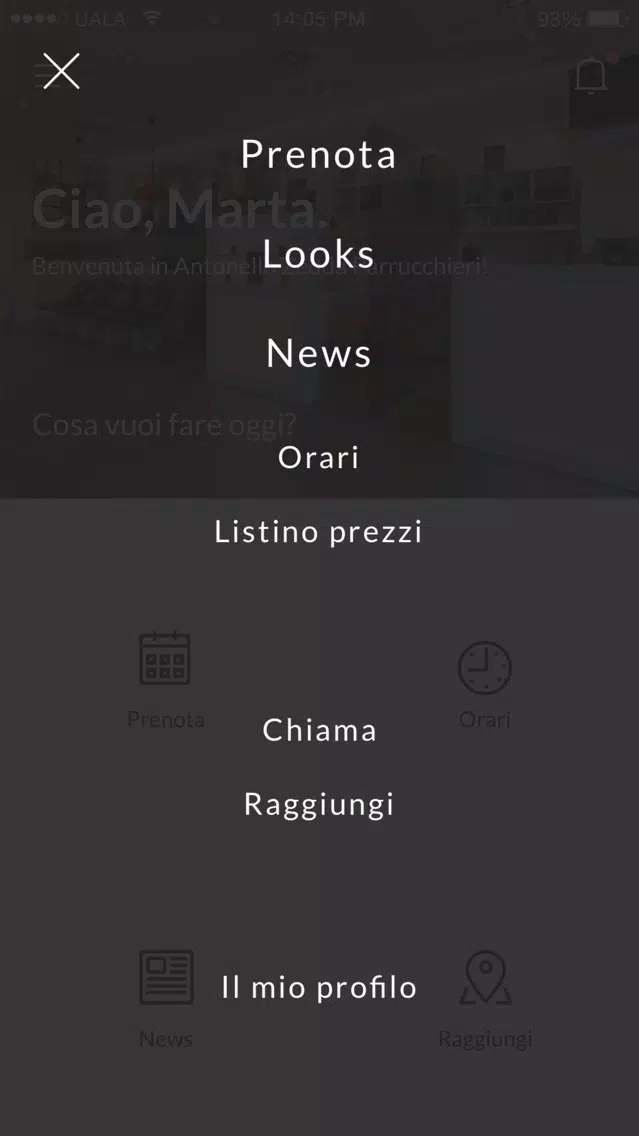 Tangkapan skrin Antonello Zedda Parrucchieri