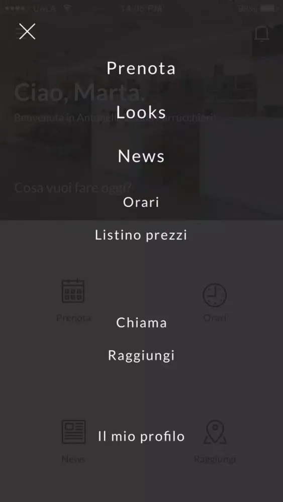Screenshot di Antonello Zedda Parrucchieri