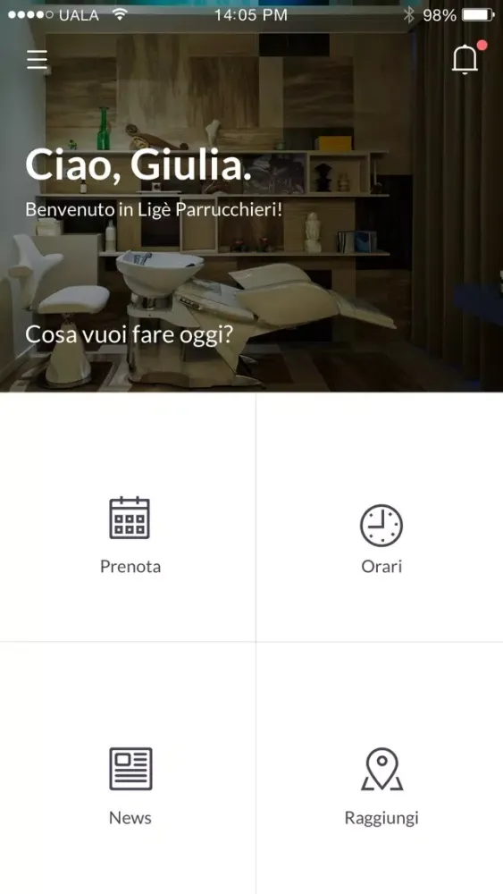 Tangkapan skrin Ligè Parrucchieri