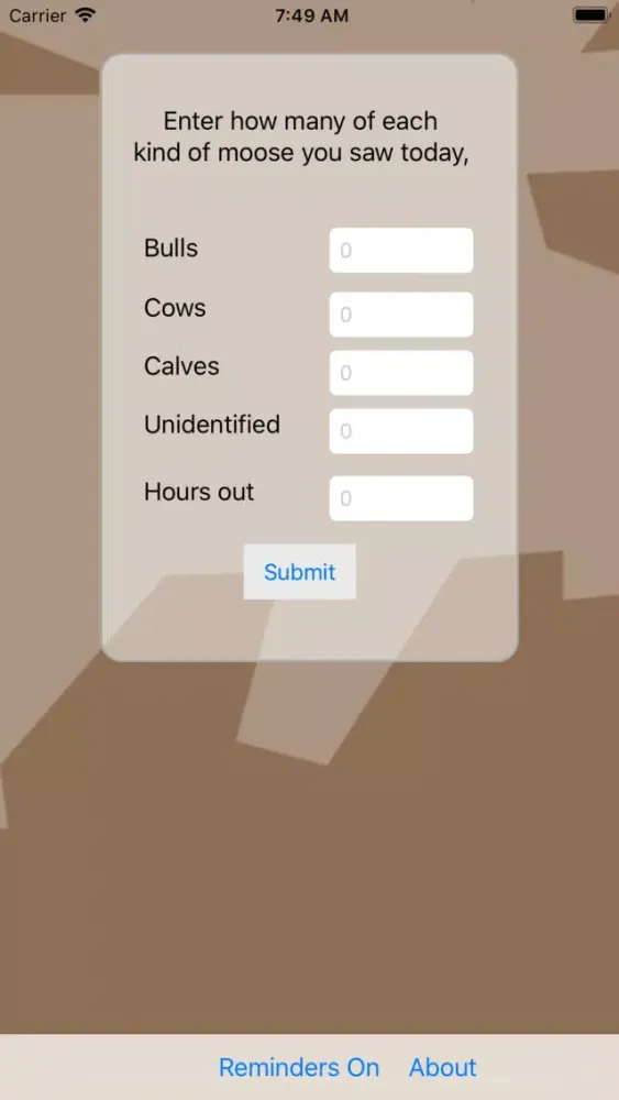 Moose Survey Screenshots