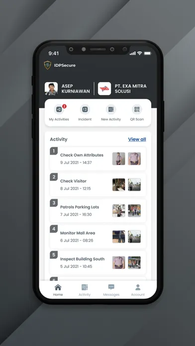 Zrzuty ekranu IDPSecure - Security Guard App