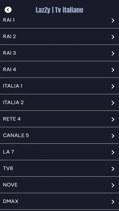 Captures d'écran de LazZy | Tv italiane
