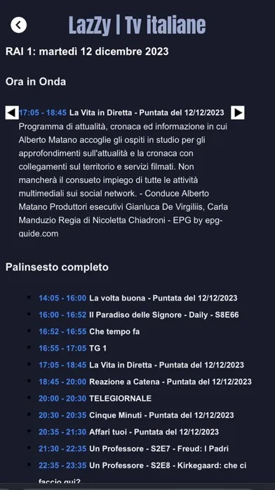 Captures d'écran de LazZy | Tv italiane