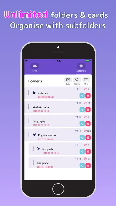 Capturas de tela do Flashcards Maker