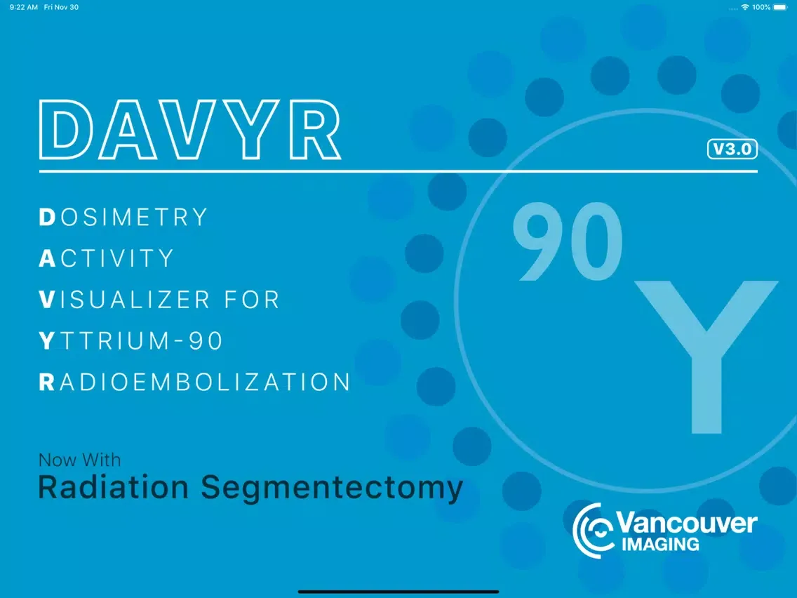 DAVYR 3: Y90 Dosimetry App iPad 應用截圖