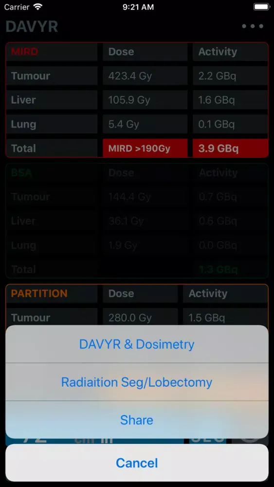 DAVYR 3: Y90 Dosimetry App應用截圖
