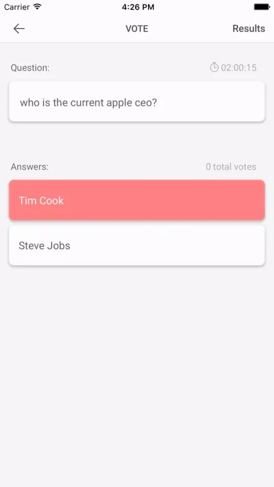 Скриншоты Rocket Poll by UBCLaunchPad