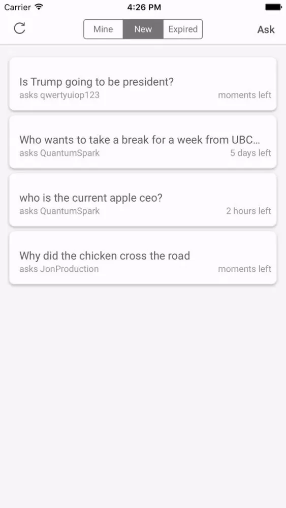 Скриншоты Rocket Poll by UBCLaunchPad
