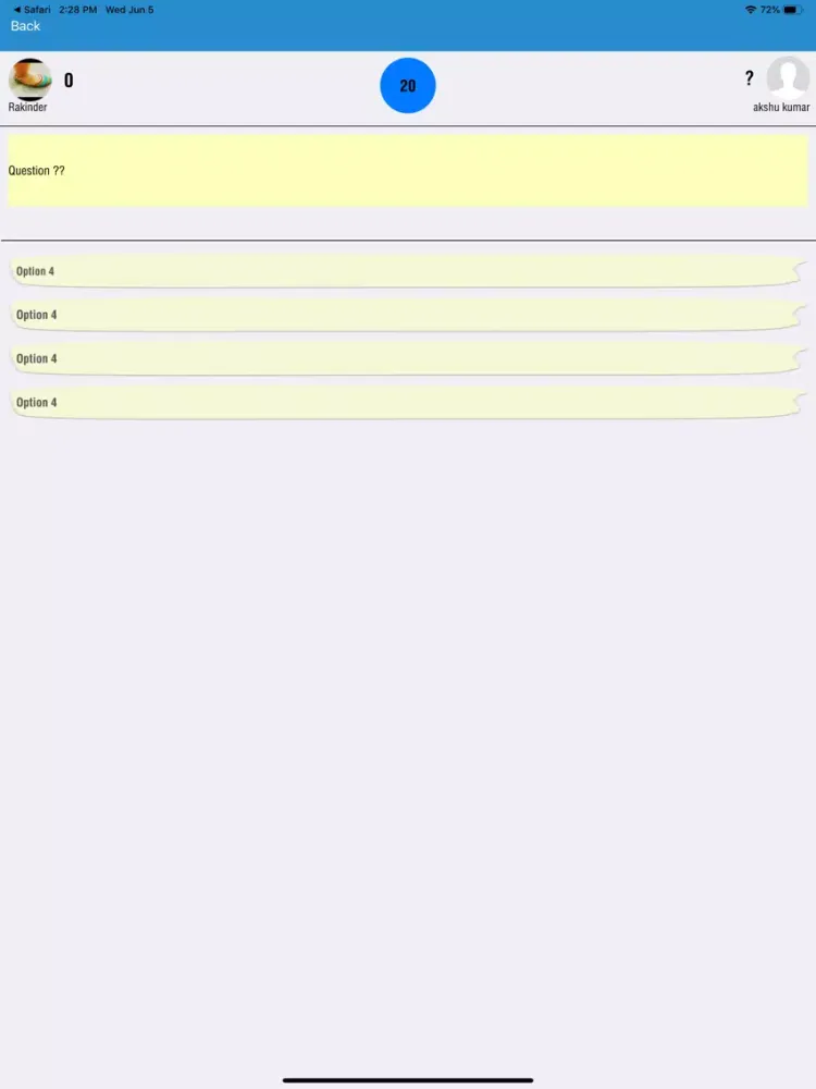 Zrzuty ekranu EYOF Quiz Game iPad 