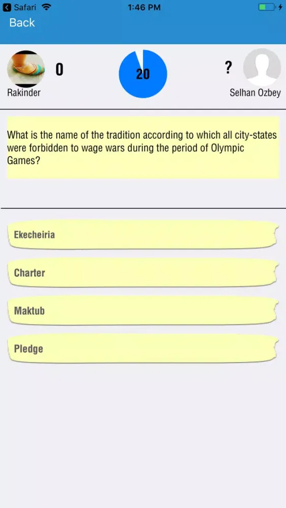 Zrzuty ekranu EYOF Quiz Game