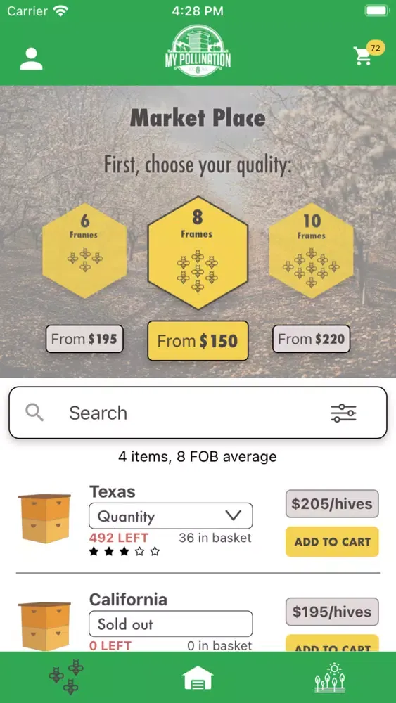 Ảnh chụp màn hình của My Pollination Marketplace