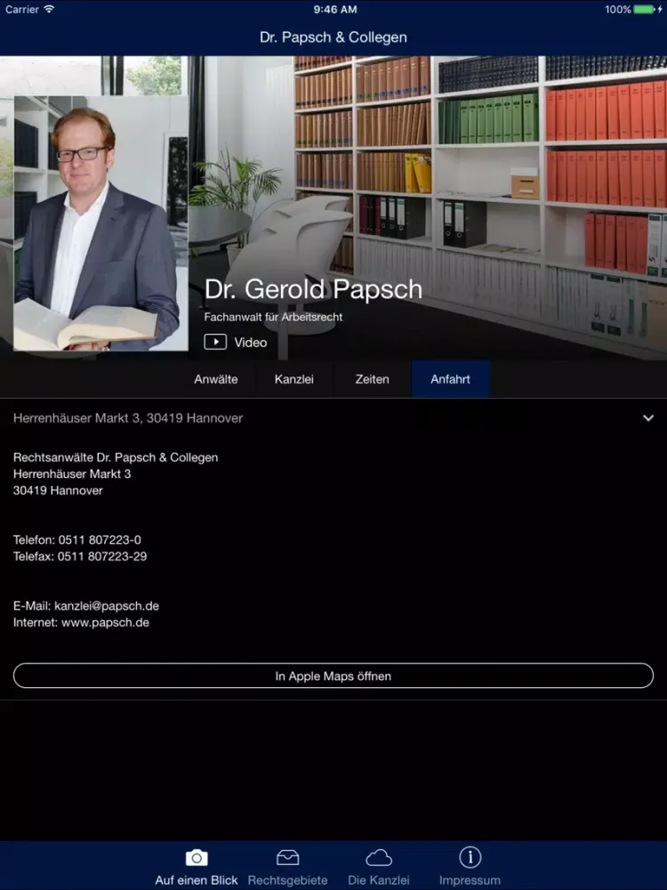 Rechtsanwälte Dr. Papsch & Collegen iPad 应用截图