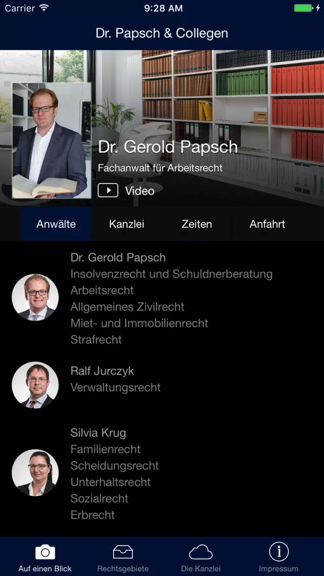 Zrzuty ekranu Rechtsanwälte Dr. Papsch & Collegen