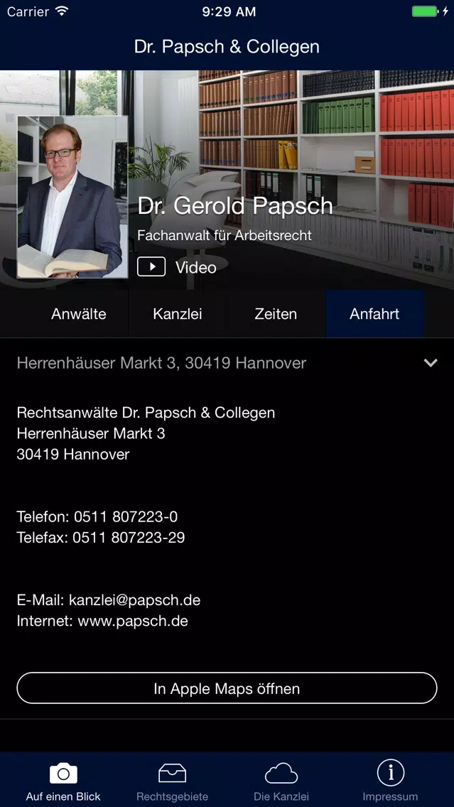 Zrzuty ekranu Rechtsanwälte Dr. Papsch & Collegen