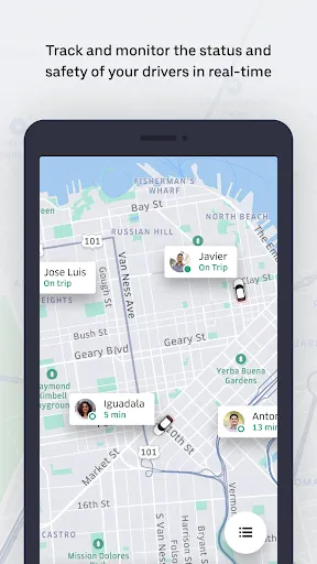 Tangkapan layar Uber Fleet