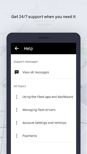 Tangkapan layar Uber Fleet