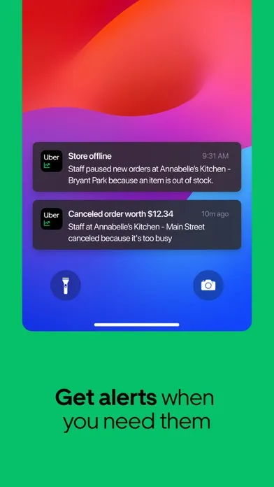 Tangkapan layar Uber Eats Manager