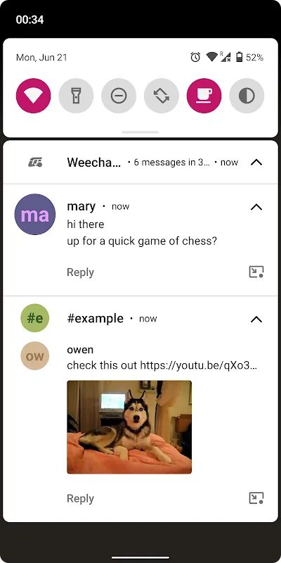 Weechat-Android Screenshots