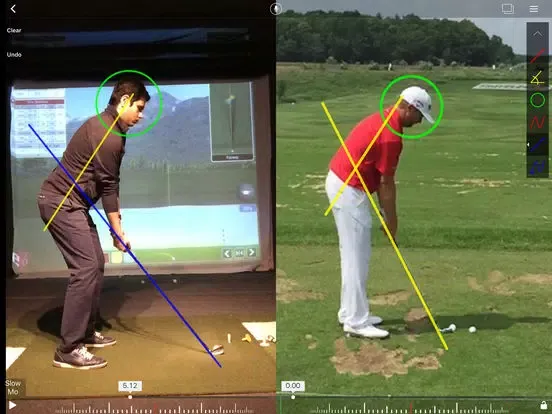 Ảnh chụp màn hình của Hudl Technique Golf iPad 