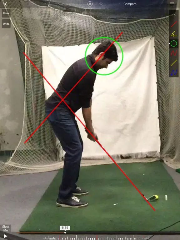 Ảnh chụp màn hình của Hudl Technique Golf iPad 