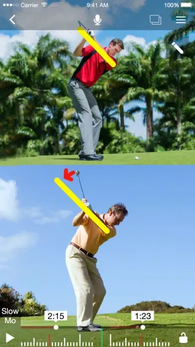 Ảnh chụp màn hình của Hudl Technique Golf