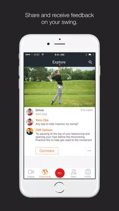 Ảnh chụp màn hình của Hudl Technique Golf