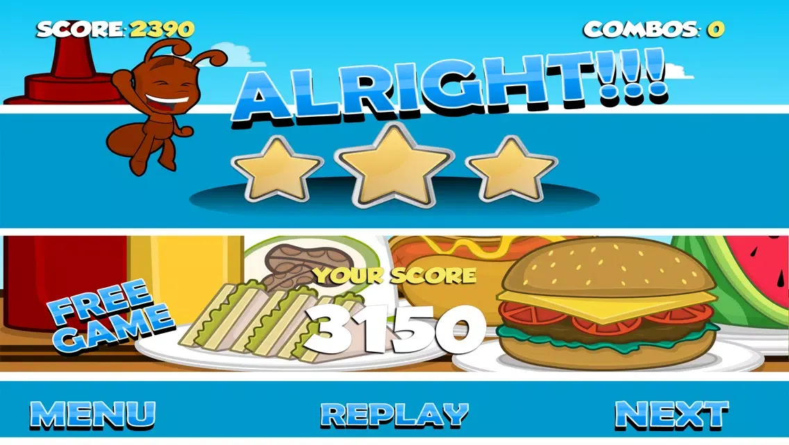 Captures d'écran de Fire Ant Picnic FREE - Burger Smasher Game