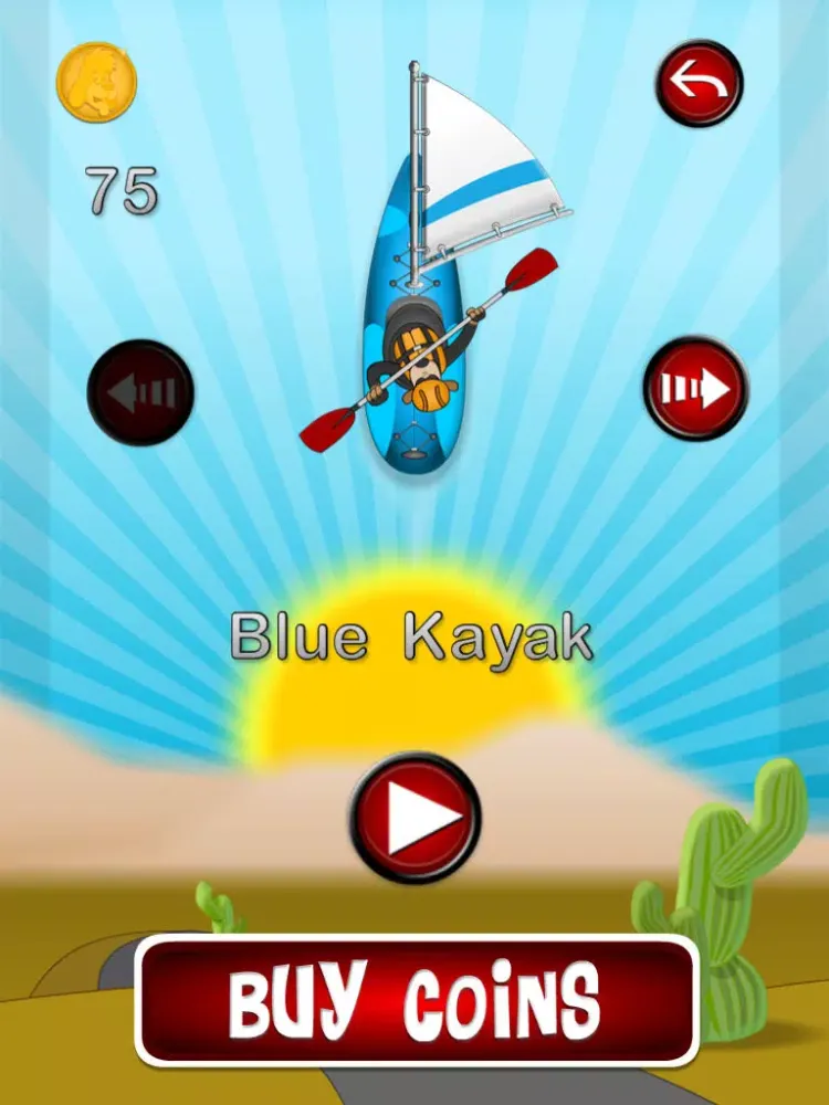 Screenshot di Kayak Mania! 2 FREE - Desert Storm Rush with Fun Sail Sport by Uber Zany iPad 