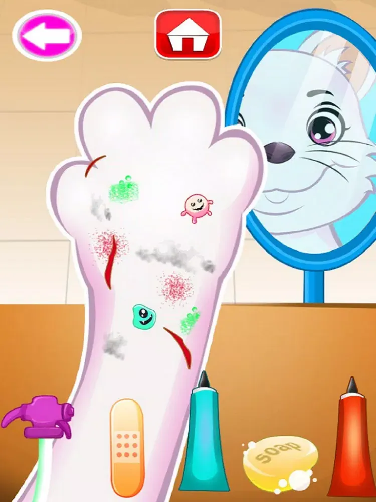 ภาพหน้าจอของ Scary Paw - Pet Cat Vet iPad 