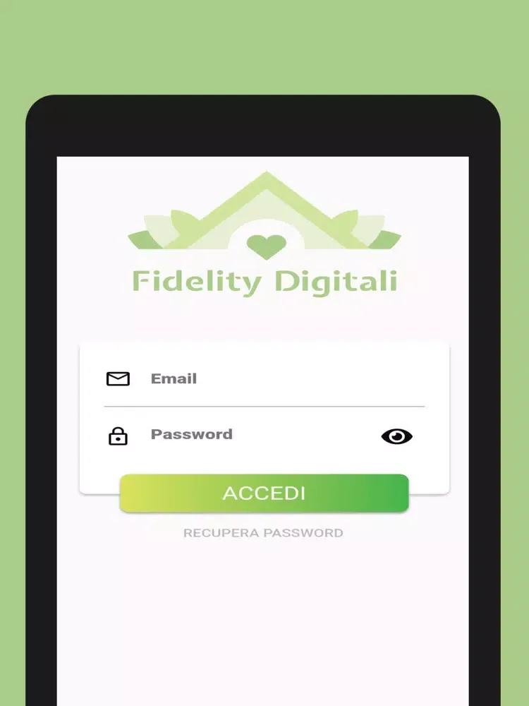 Tangkapan layar Fidelity Digitali iPad 