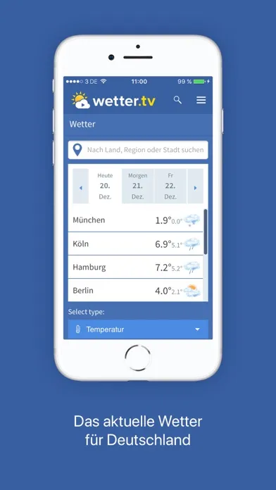 Screenshot di wetter.tv App Deutschland