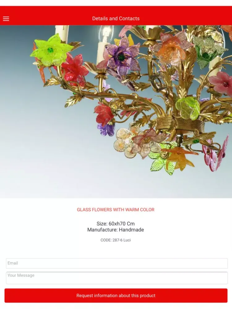 Capturas de pantalla de Murano Chandeliers iPad 