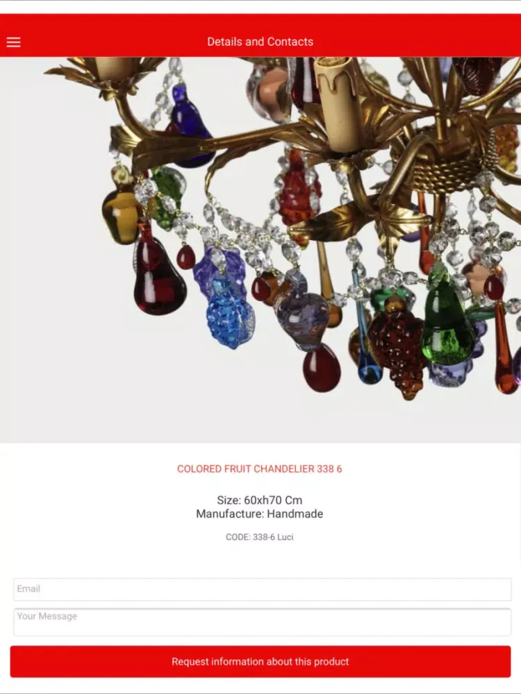 Capturas de pantalla de Murano Chandeliers iPad 