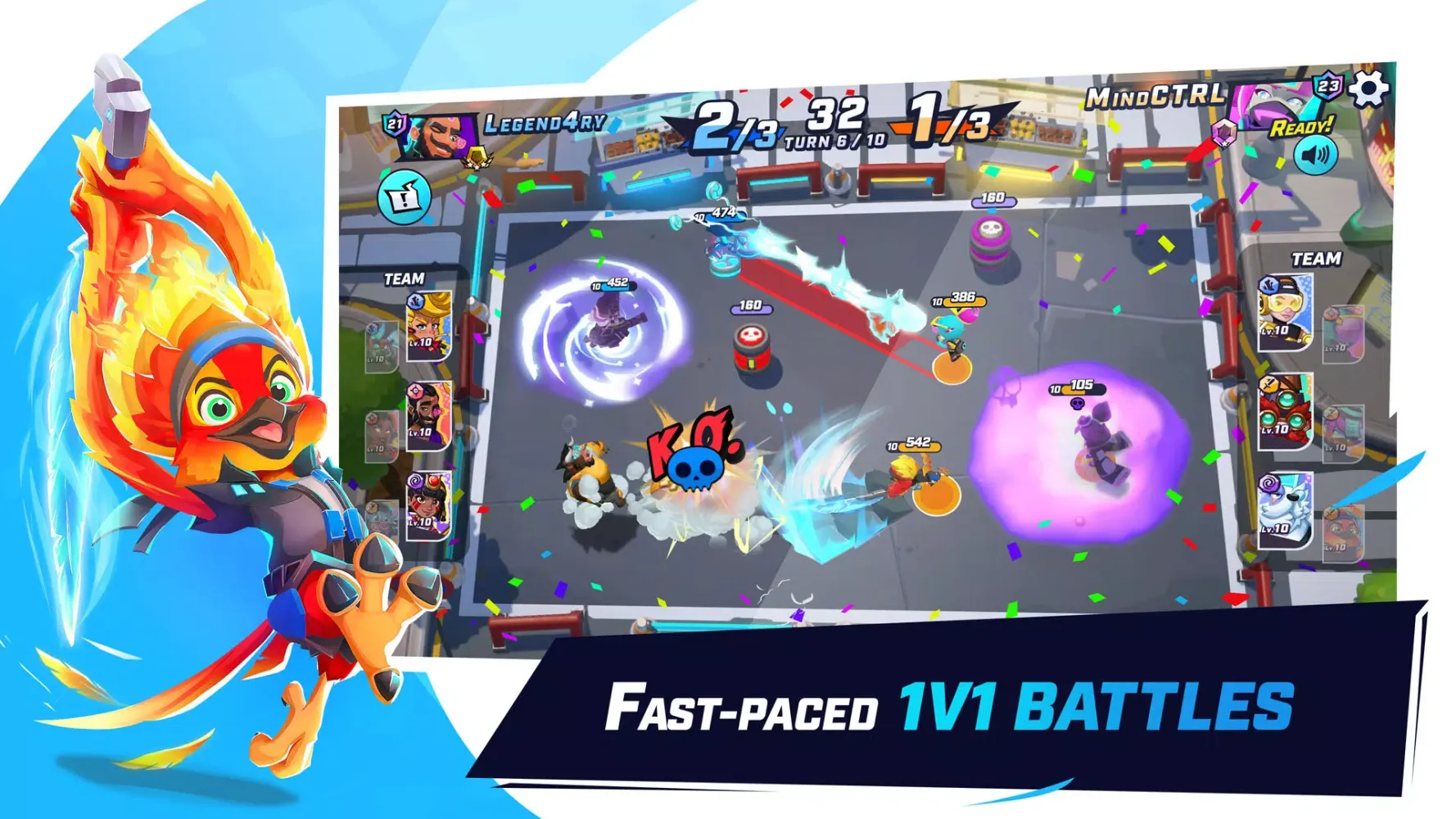 Capturas de tela do BUMP! Superbrawl
