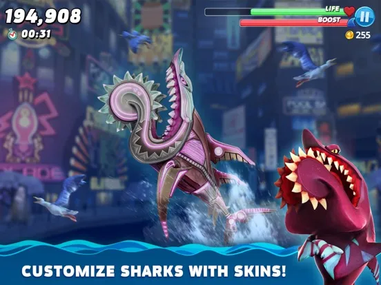 ภาพหน้าจอของ Hungry Shark World iPad 