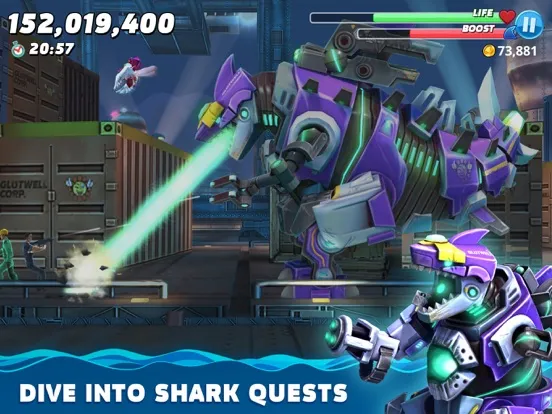 ภาพหน้าจอของ Hungry Shark World iPad 