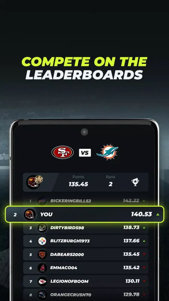ภาพหน้าจอของ NFL Primetime Fantasy
